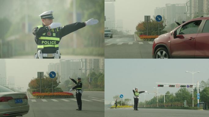 交警指挥交通