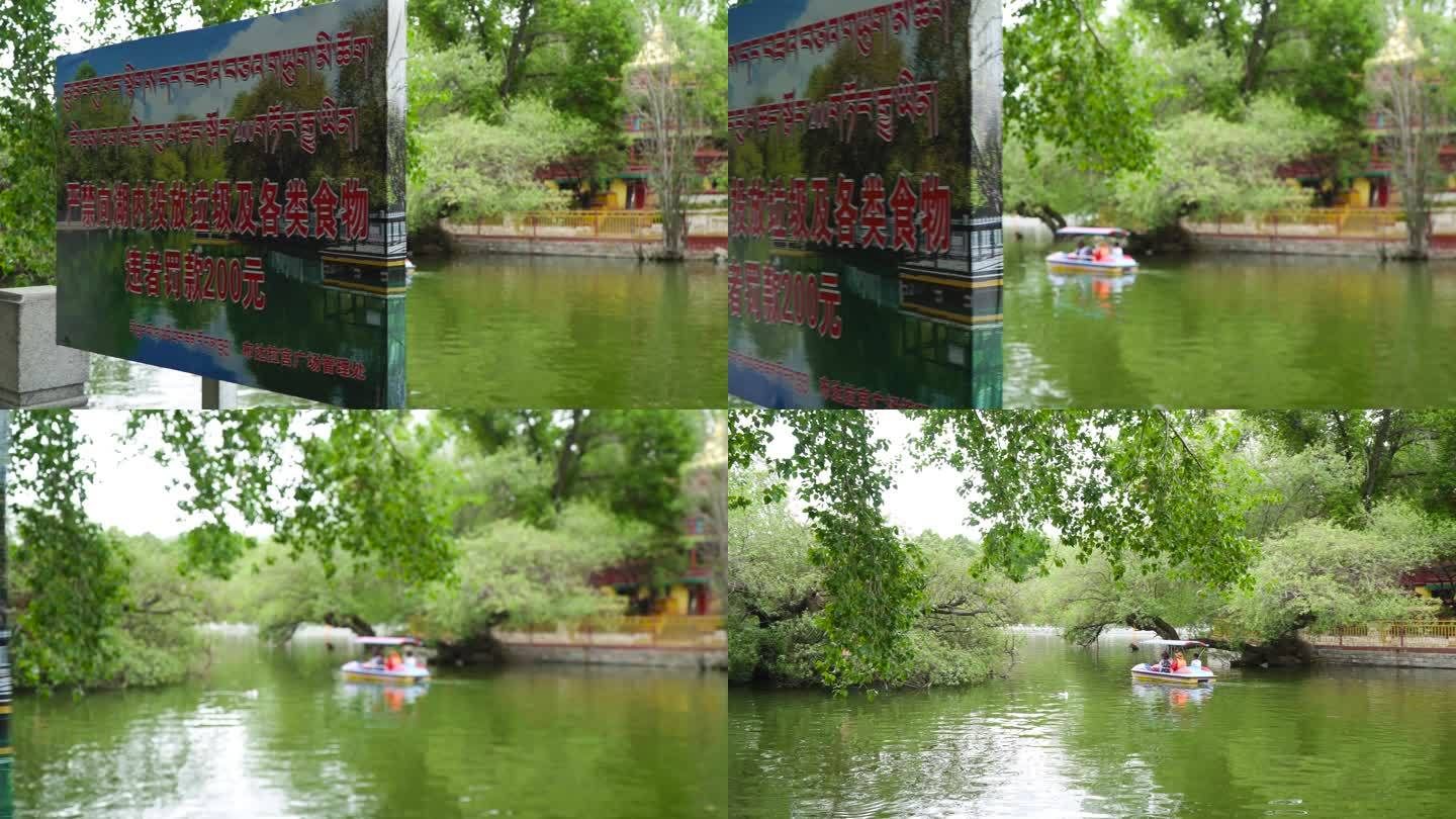 水上公园 水上划船 水上乐园 公园划船