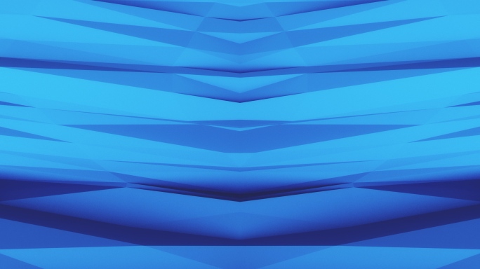 【4K时尚背景】蓝色光影抽象几何波浪科技