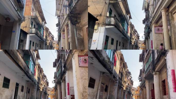 梅州松口火船码头街景