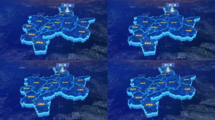 郴州市安仁县蓝色三维科技区位地图