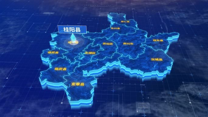 郴州市桂阳县蓝色三维科技区位地图