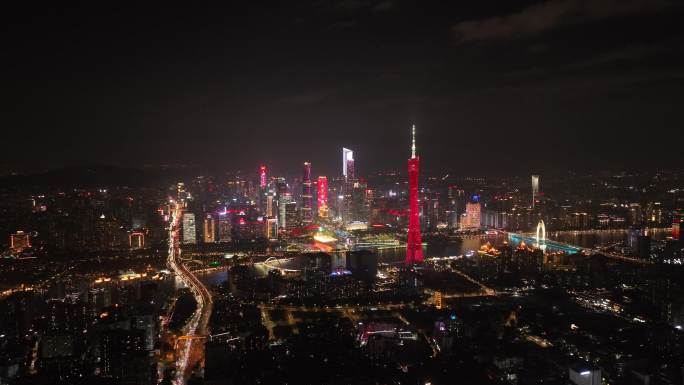 广州城市风光夜景