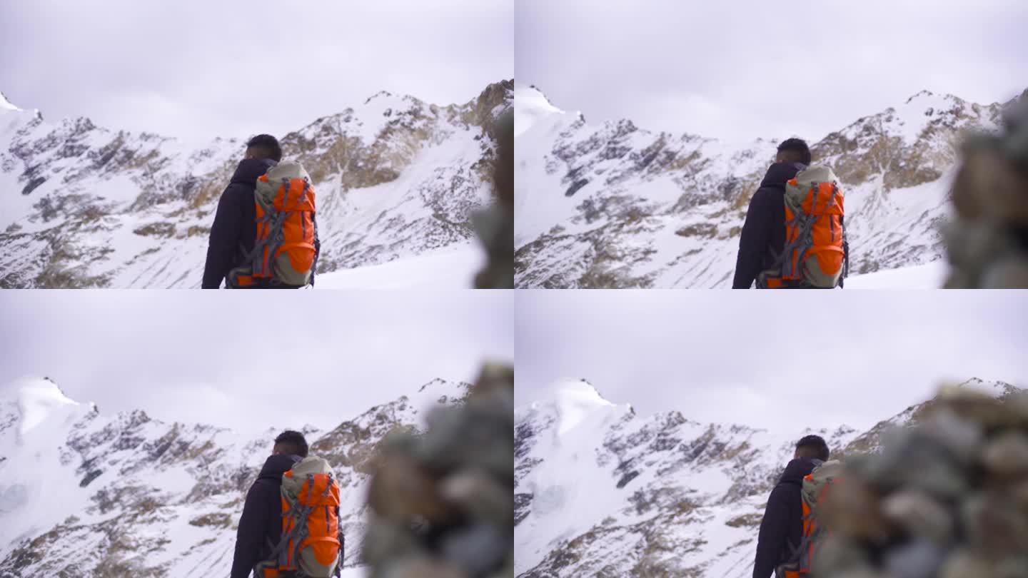 雪山 寒冷天气 爬雪山 成功 励志