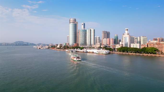 厦门市思明区西南海岸码头渡口城市环境