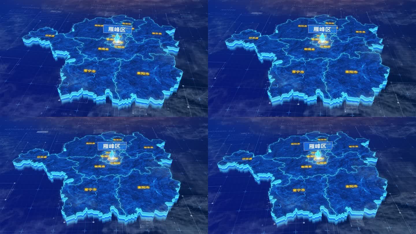 衡阳市雁峰区蓝色三维科技区位地图