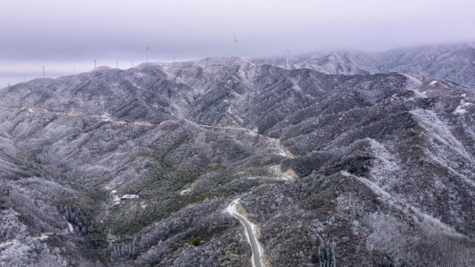 4K延时航拍桂林资源十里平坦雪山云海