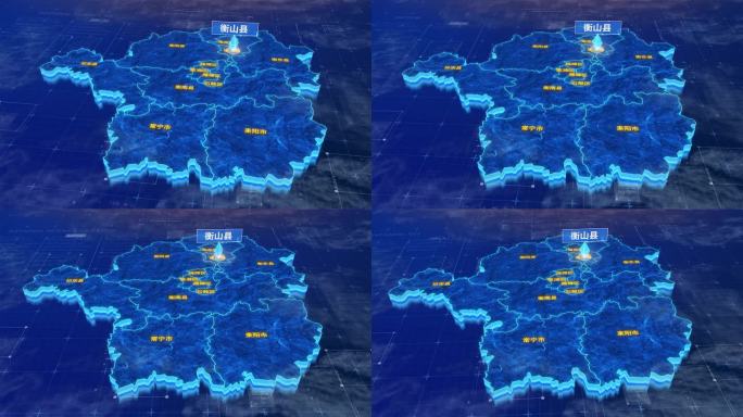 衡阳市衡山县蓝色三维科技区位地图