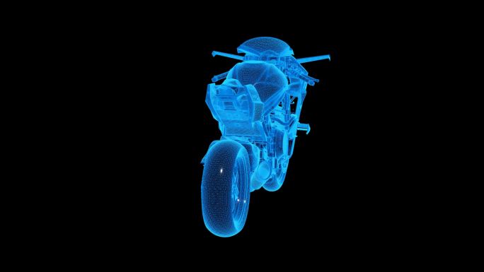 摩托车蓝色科技线条通道素材