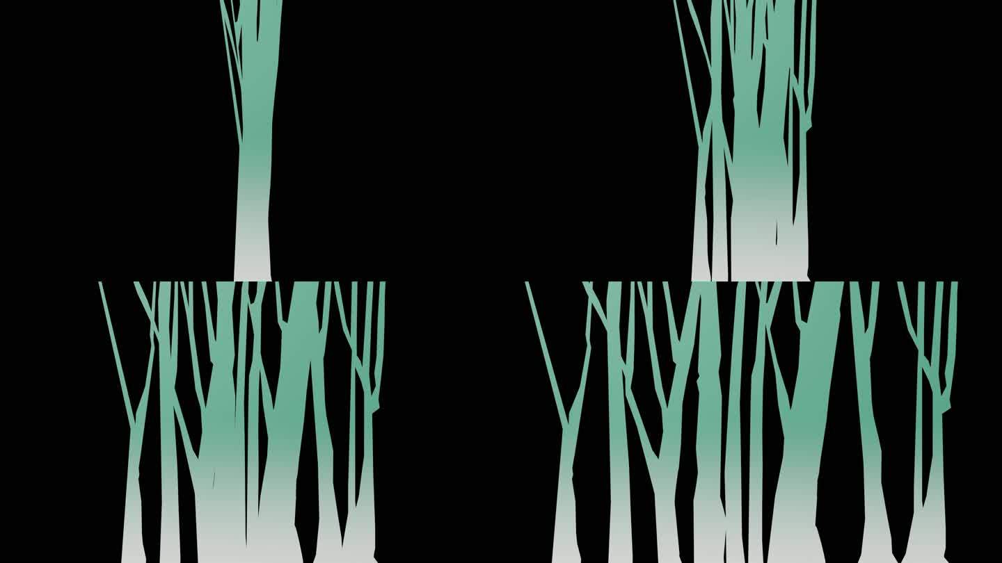 三维-卡通奇幻剪影森林穿梭推镜2