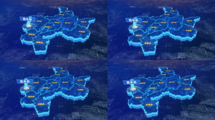 郴州市嘉禾县蓝色三维科技区位地图