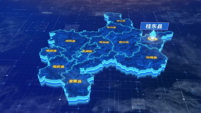 郴州市桂东县蓝色三维科技区位地图
