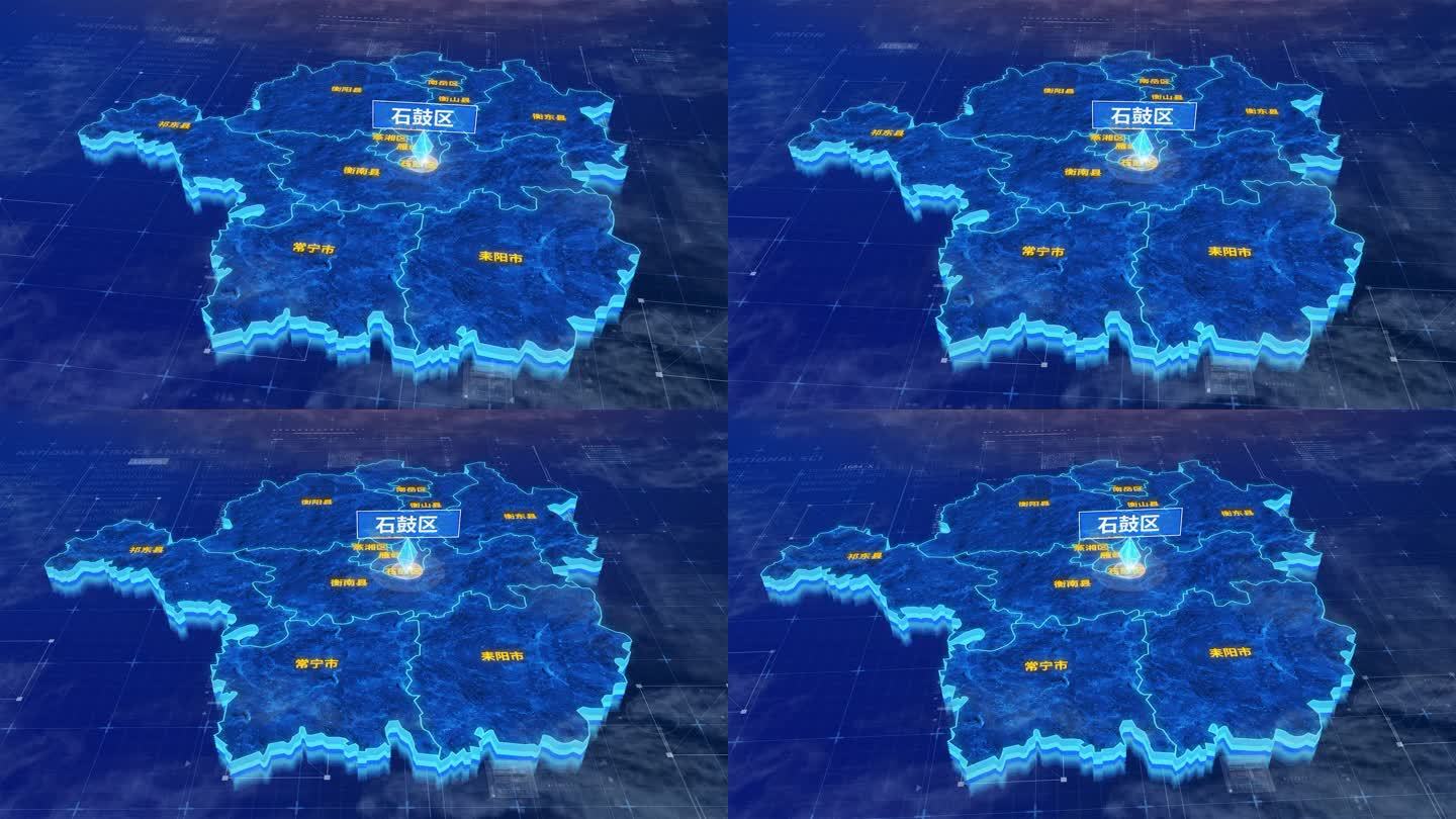 衡阳市石鼓区蓝色三维科技区位地图