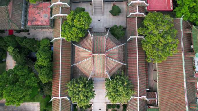 福建省厦门市南普陀寺航拍风光