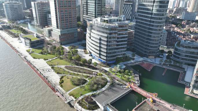 4K原素材-上海北外滩、厦门国际银行大厦