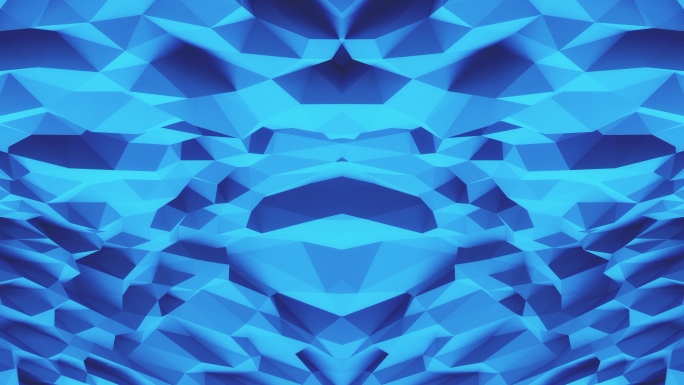 【4K时尚背景】蓝色抽象几何波浪光影科技