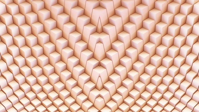 【4K时尚背景】粉白梦幻空间方块抽象几何