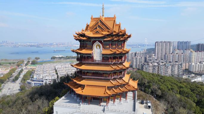 【4K60帧】江阴城市地标君山寺航拍