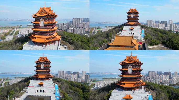 【4K60帧】江阴城市地标君山寺航拍