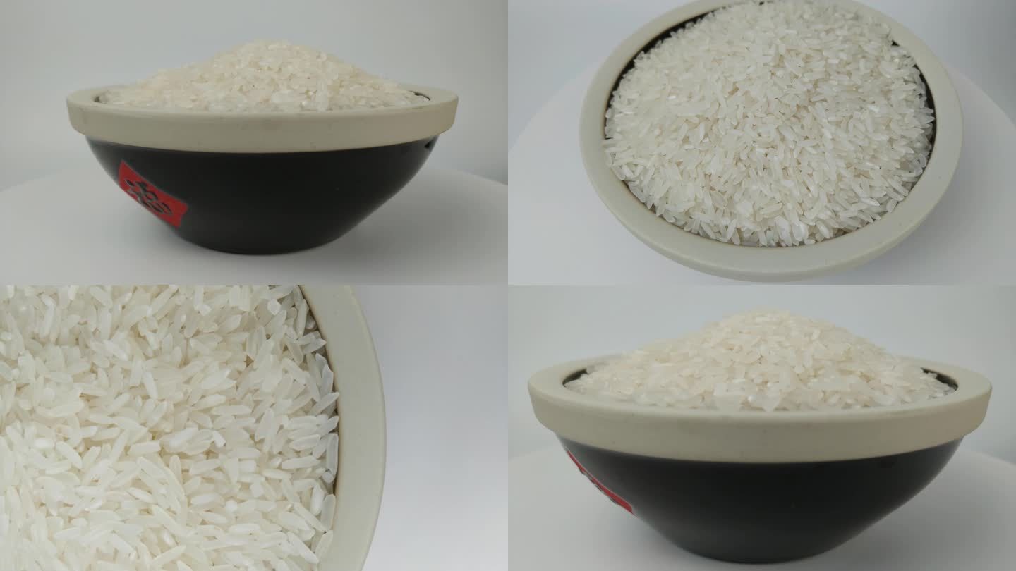 【镜头合集】大米水稻米饭粮食稻谷米粒1