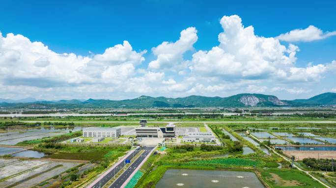 珠海斗门莲洲机场通用航空机场航拍延时