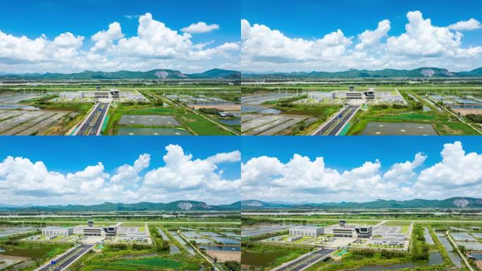 珠海斗门莲洲机场通用航空机场航拍延时