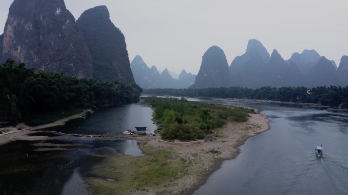 阳朔漓江三段早晨