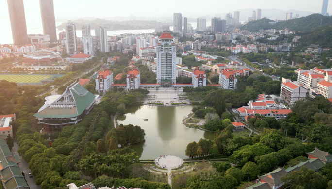 福建厦门市厦门大学航拍风光