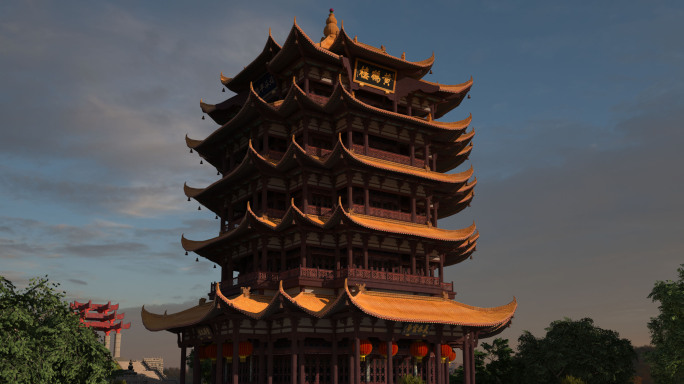 黄鹤楼景区C4D工程文件