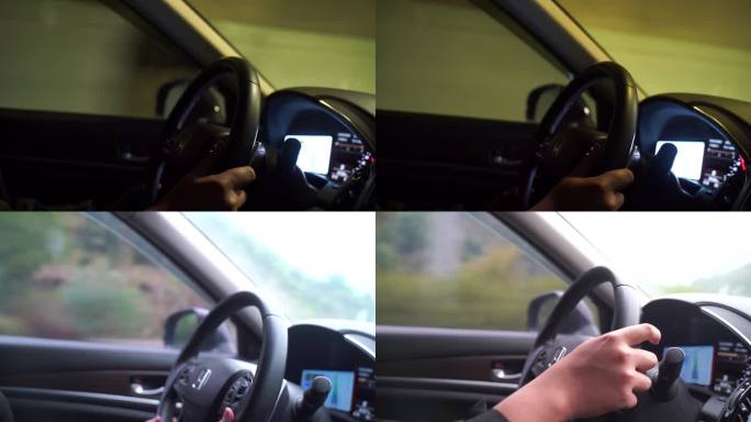 驾驶汽车辆双手手握方向盘特写开车视频素材
