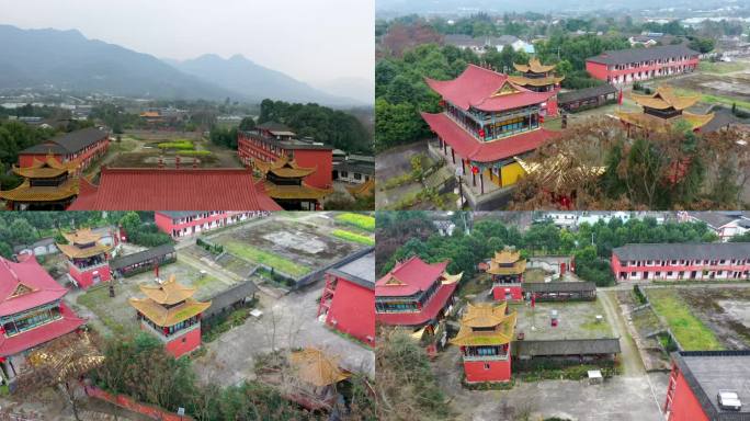 航拍绵竹九龙寺