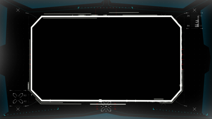 HUD 带通道科技框视频边框系列03