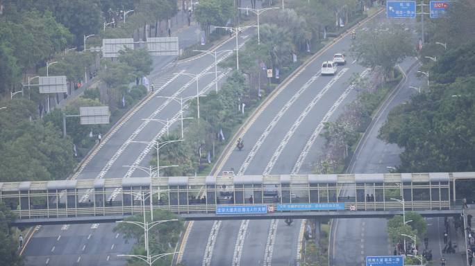 宝安马拉松交警护航