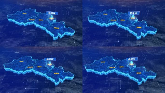 娄底市娄星区蓝色三维科技区位地图