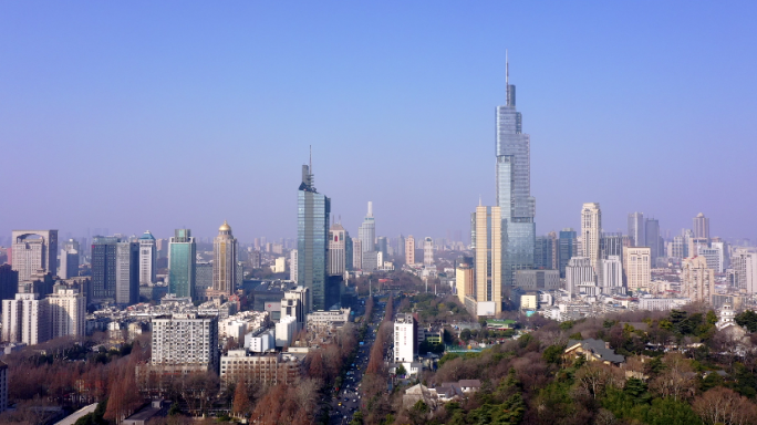 南京紫峰大厦 全景航拍