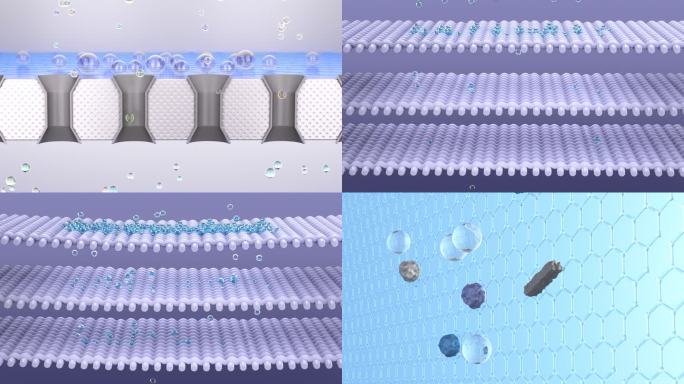 3组过滤分子净化视频素材