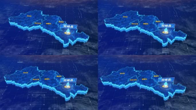 娄底市双峰县蓝色三维科技区位地图