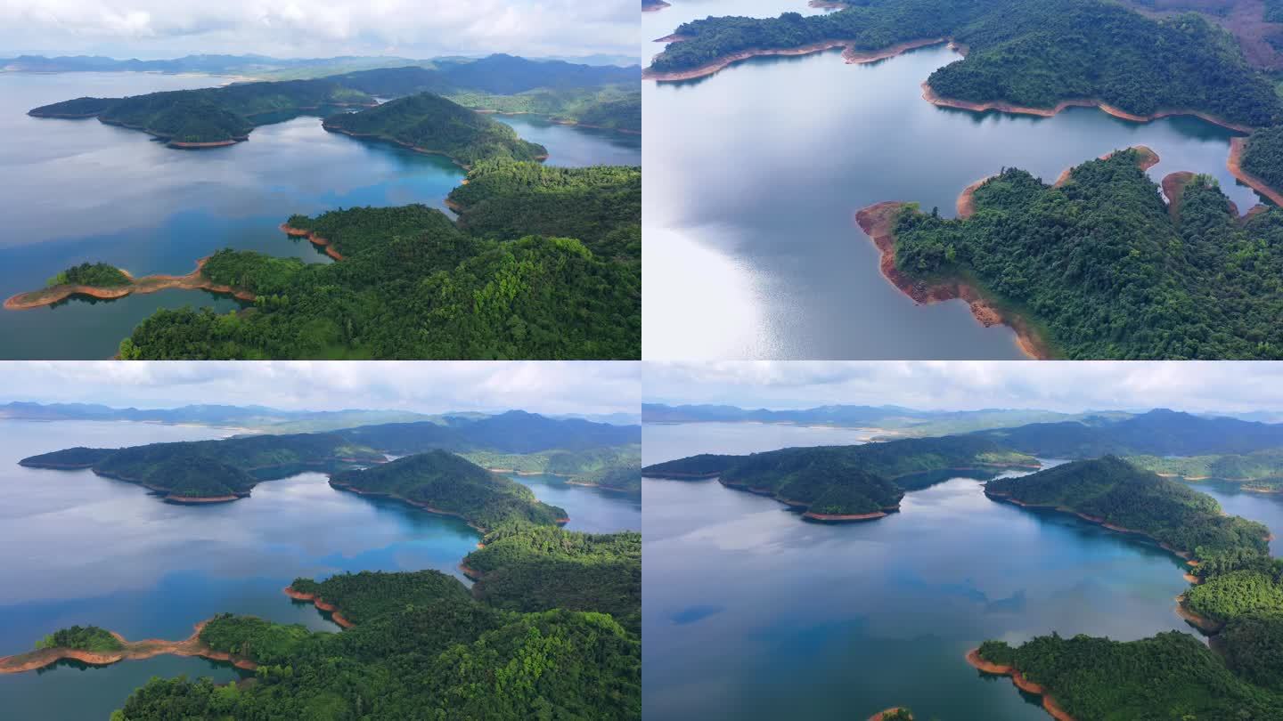 高清4k 航拍 海南松涛湖  松涛水库