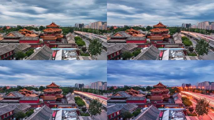 北京雍和宫夏季风云北京古建延时