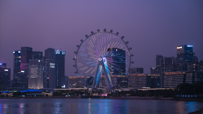 唯美摩天轮夜景