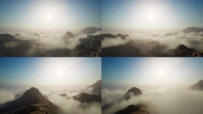 大气群山之巅层峦叠嶂太阳升起云雾翻滚2
