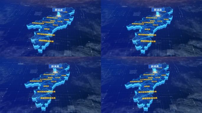 怀化市辰溪县蓝色三维科技区位地图