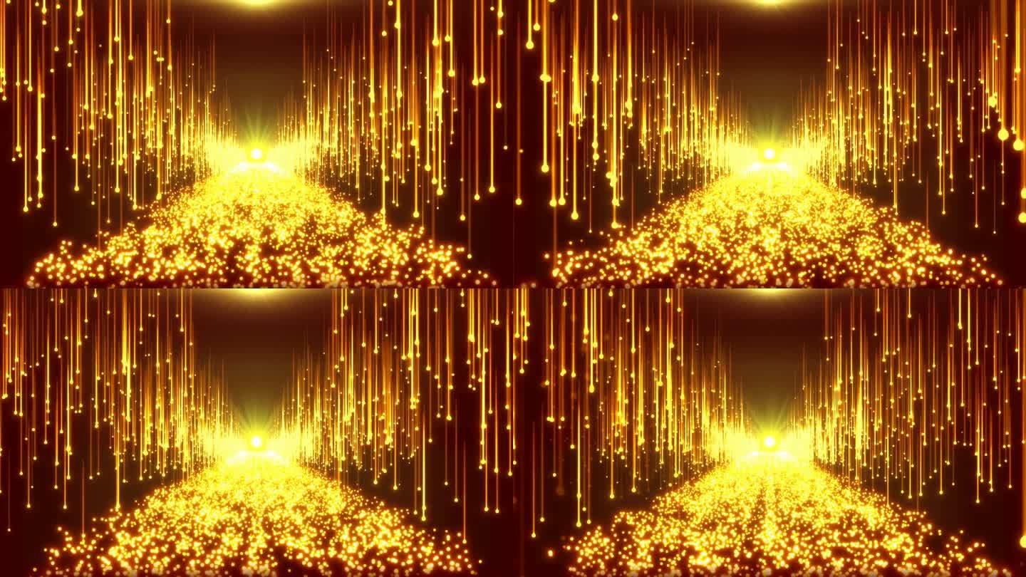 动感大气金色粒子大道 颁奖典礼 背景视频