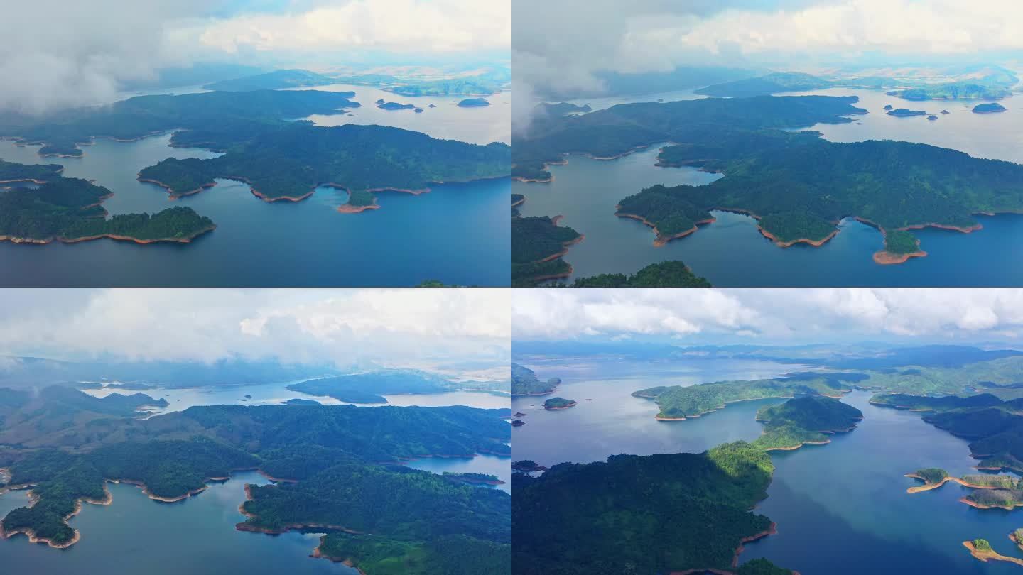 高清4k 航拍 海南松涛湖 松涛水库