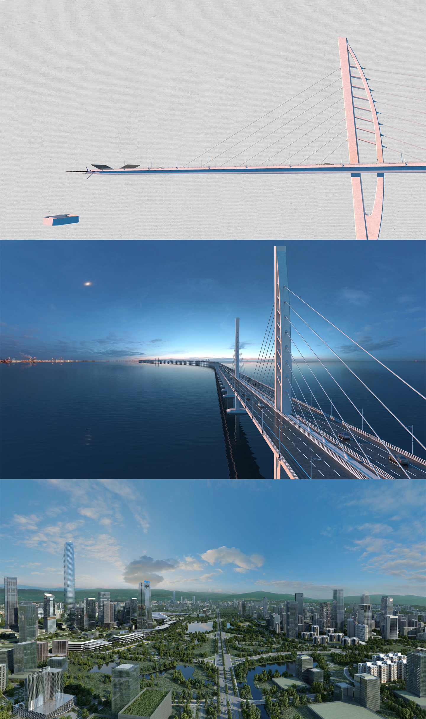 路桥城市生长动画高铁大海