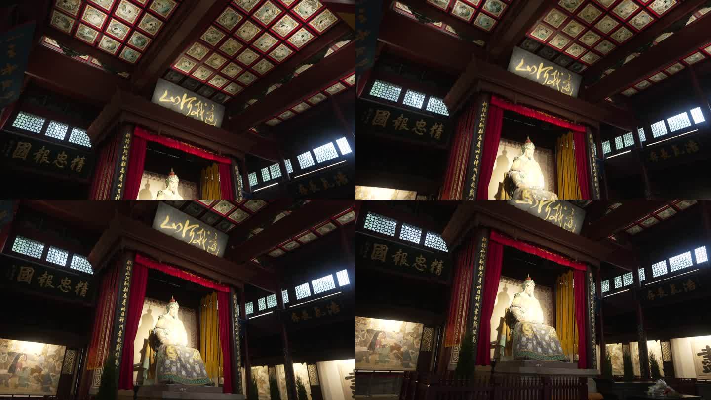杭州岳王庙大殿内的岳飞塑像