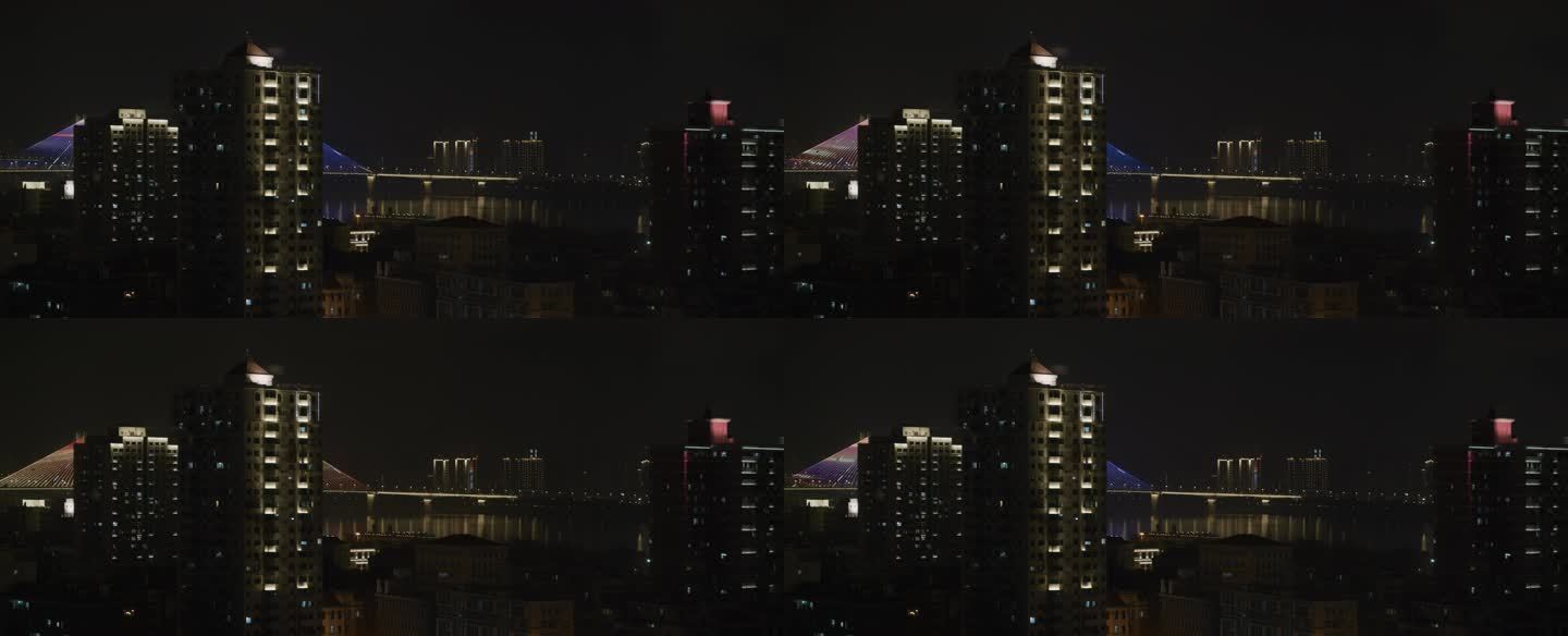 武汉城市江滩夜景