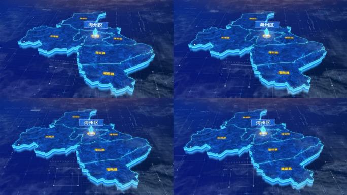 连云港市海州区蓝色三维科技区位地图