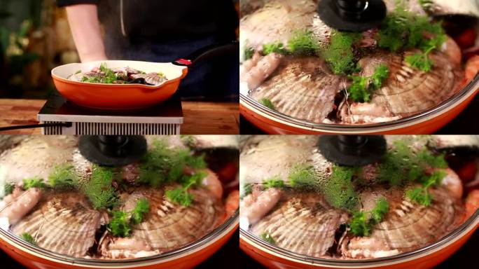 【镜头合集】红烩海鲜焖煮海鲜西餐主厨制5