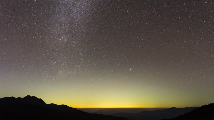 冬季银河星空延时摄影